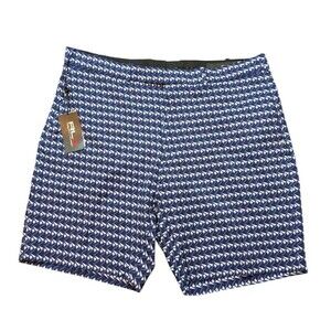 RLX Ralph Lauren Tailored Fit Stretch Poplin Golf Shorts Navy Sailboat Men’s 38